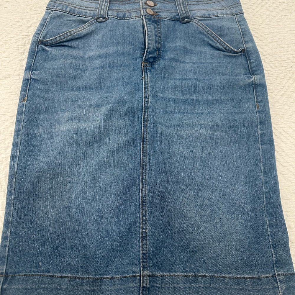 Denim Midi Skirt